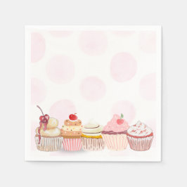 Sweet One Cupcake Birthday Party  Serviette