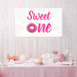 Sweet One Donut 1. Geburtstag Banner