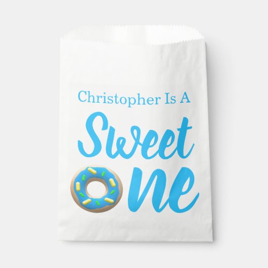 Sweet One Donut 1. Geburtstag Geschenktütchen (Vorderseite)