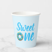 Sweet One Donut 1. Geburtstag Pappbecher (Vorderseite)