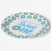 Sweet One Donut 1. Geburtstag Pappteller (Schrägansicht)
