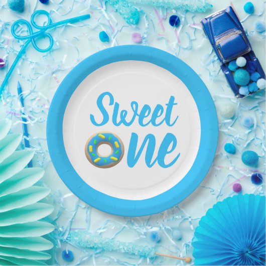 Sweet One Donut 1. Geburtstag Pappteller (Party)