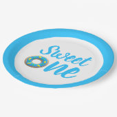 Sweet One Donut 1. Geburtstag Pappteller (Schrägansicht)