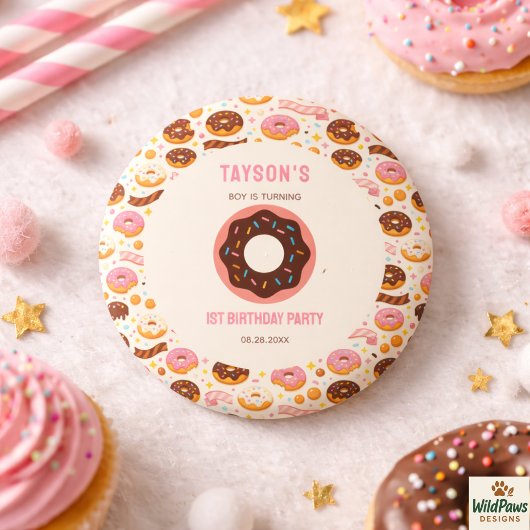Sweet One Donut 1st Birthday Party | Cute Donut  Button