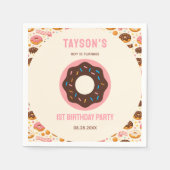 Sweet One Donut 1st Birthday Party | Cute Donut  Serviette (Vorderseite)