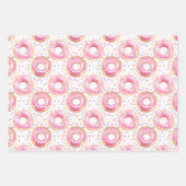 Sweet One Donut Birthday Geschenkwrap Geschenkpapier Set (Vorderseite)
