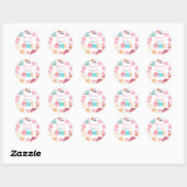 Sweet One Donut Candy Birthday Sticker (Blatt)