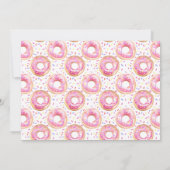 Sweet One Donut Foto Girl 1. Geburtstag Einladung (Rückseite)