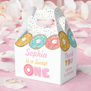 Sweet One Donut Girl erste Geburtstagsparty Geschenkschachtel