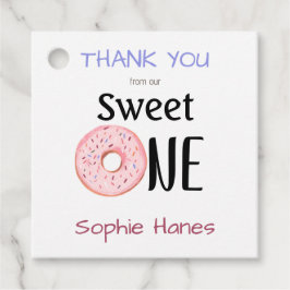 Sweet One Donut Girl's 1. Geburtstag Vielen Dank Geschenkanhänger