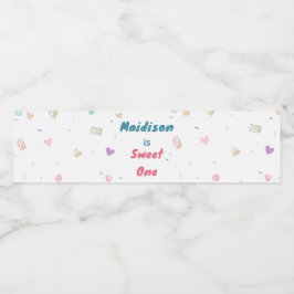 Sweet One Donut Niedlich farbenfroh Wasserflaschenetikett