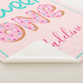 Sweet One Donut Sprinkles Design Personalisiert Ba Sherpadecke (3/4)