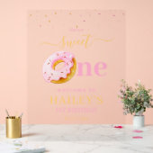 Sweet One Donuts Einladung Geburtstag, Rosa Donuts Acrylschild (Hochzeit)