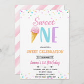 Sweet ONE Eis Einladung (Vorne/Hinten)