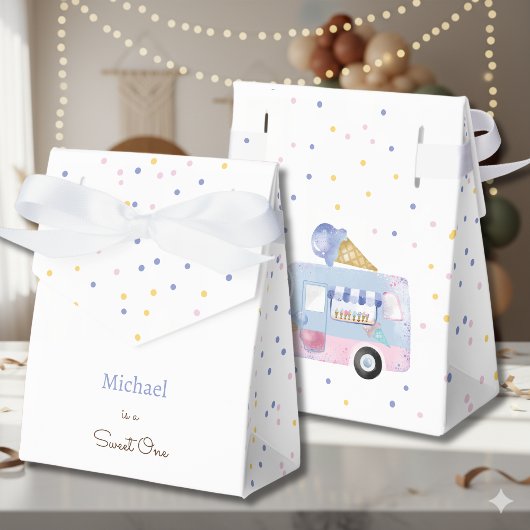 Sweet One Eis LKW zum ersten Geburtstag Geschenkschachtel