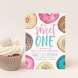 Sweet One | Erste Geburtstagspartei Donut Einladung