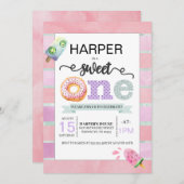 Sweet One First Birthday Einladung (Vorne/Hinten)