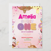 Sweet One First Birthday Einladung | Candy-Themed (Vorderseite)