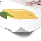 Sweet One First Birthday Monthly Fotos Poster (Ecke)