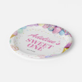 Sweet One First Birthday Paper Plates Pappteller (Schrägansicht)