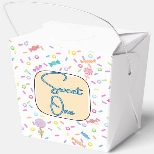 Sweet One First Birthday Party Favor Box Geschenkschachtel (Rückseite)