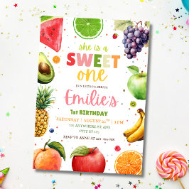 Sweet One Fruit 1. Geburtstag Einladung, Sommer Pa Einladung