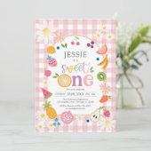 Sweet One Fruit 1st Birthday Invitation Einladung (Stehend Vorderseite)