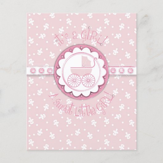 Sweet One Girl Advice Card (Vorderseite)