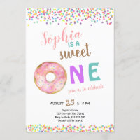 Sweet One Girl Erster Geburtstag Donut Niedlich