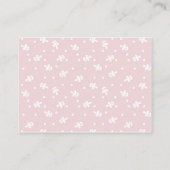 Sweet One Girl Table Card Flat Mini Platzkarte (Rückseite)