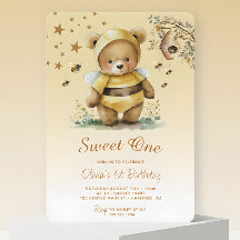 Sweet One Honey Bear Girl 1. Geburtstag