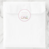 Sweet One Ice Cream Birthday Gefallen Sticker (Tasche)