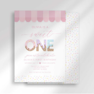 Sweet One Ice Cream Erster Geburtstag Einladung