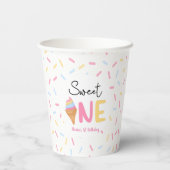 Sweet One Ice Cream First 1st Birthday Party Pappbecher (Rückseite)
