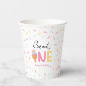 Sweet One Ice Cream First 1st Birthday Party Pappbecher (Vorderseite)