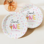 Sweet One Ice Cream First 1st Birthday Party Pappteller<br><div class="desc">These are Sweet One Ice Cream First 1st Birthday Party Paper Plates!</div>