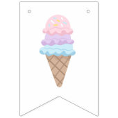 Sweet One Ice Cream First Birthday Foto Banner (Erste Fahne)