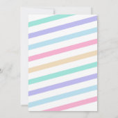 Sweet One Ice Cream Pastel Glitter Birthday Einladung (Rückseite)