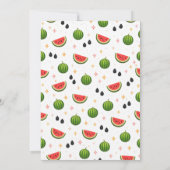 Sweet One in a Melon Watermelon 1st Birthday Party Dankeskarte (Rückseite)