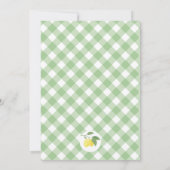 Sweet One Lemon & Floral Themenparty zum Geburtsta Einladung (Rückseite)