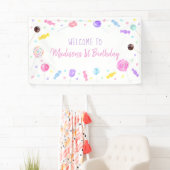 Sweet One Lollipop Candy Birthday Banner (Insitu)