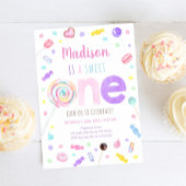 Sweet One Lollipop Candy Erster Geburtstag Einladung