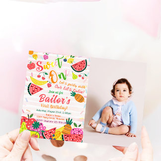 Sweet One | Obst Party Geburtstag Einladung