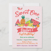 Sweet One | Obst Party Geburtstag Einladung (Vorderseite)