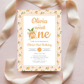 Sweet One Orange Citrus 1st Birthday Einladung