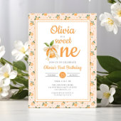 Sweet One Orange Citrus 1st Birthday Einladung
