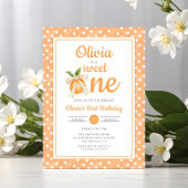 Sweet One Orange Citrus 1st Birthday Einladung
