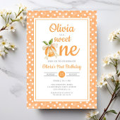 Sweet One Orange Citrus 1st Birthday Einladung