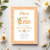 Sweet One Orange Citrus 1st Birthday Einladung