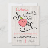 Sweet one Peach Birthday Party Einladung (Vorderseite)